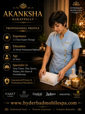 akanksha Outcall Massage Premium Luxury Hotel Spa in Jubilee Hills Hyderabad