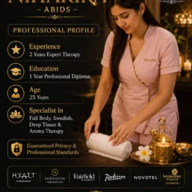 niharika full body massage therapist luxury four and five star hotels abids Hitech City banjara jubilee hills hyderabad