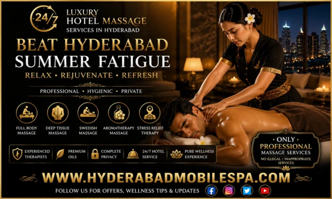 Professional Full Body Massage Therapy for Summer Fatigue at Luxury Hotels in Hyderabad